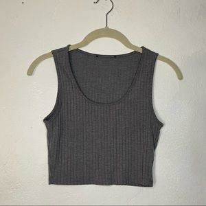 Grey Crop Top